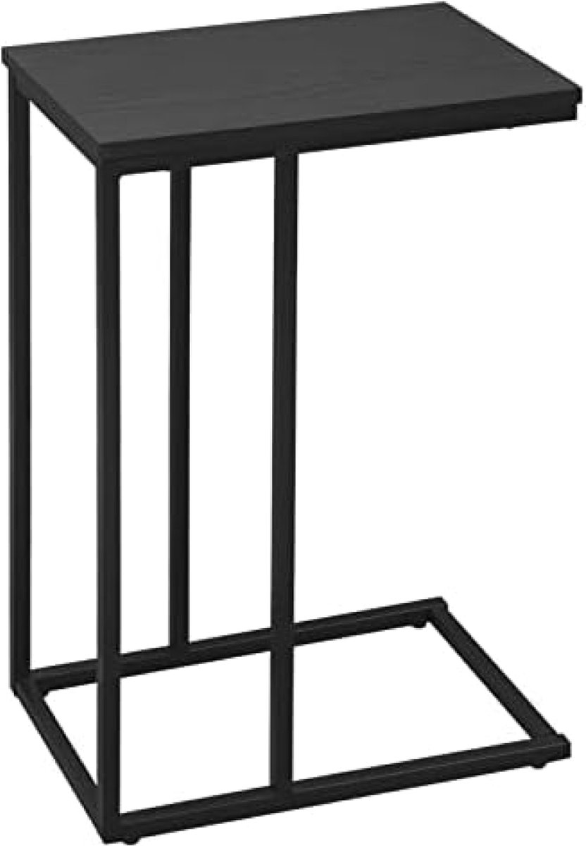 Bijzettafel - zwart salontafel - sofatafel nachtkastje bedtafel laptoptafel - 1 stuks