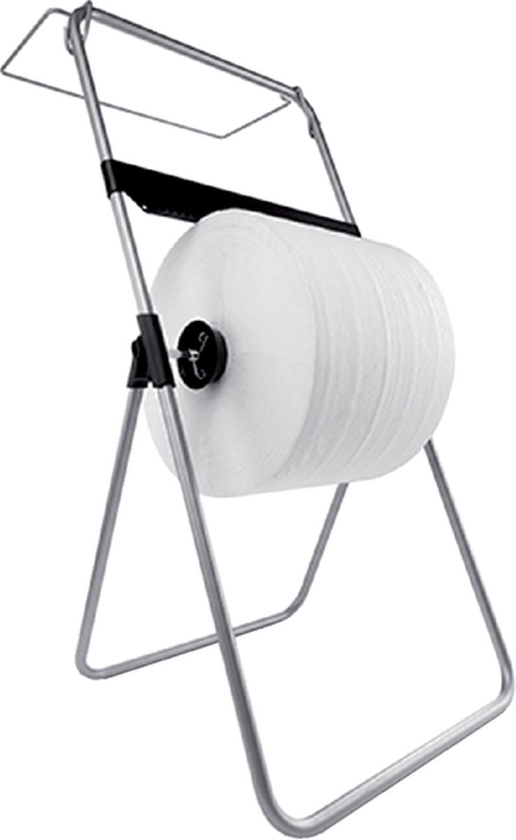 Poetspapierdispenser satino cr1 zilver 332370