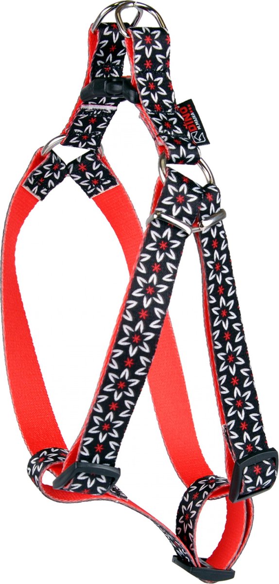 Goedkoopste Zwarte verstelbare bretels met bloemenpatroon 20mm/40-60cm DINO