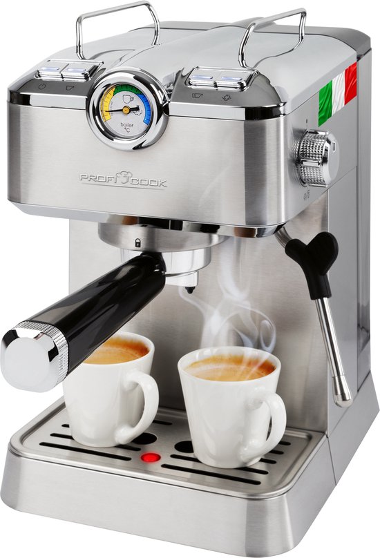 ProfiCook Espressomachine ES-KA 1267 1100W Zilver - ProfiCook - €139,95
