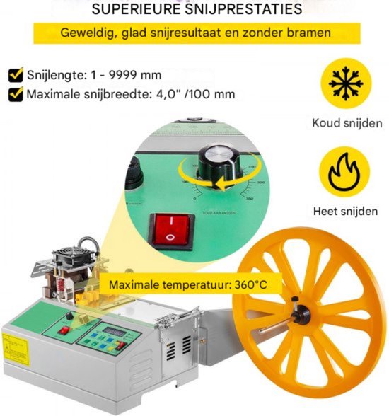 Automatische plakbandafroller, elektrische bandsnijder, plakbanddispenser, bandafroller, lintsnijmachine, pakketbandafroller, bandbreedte 6-60 mm, lengte 5-999 mm