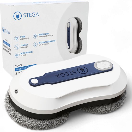 STEGA® SCR-02 Robot Ramenwasser - Ruitenreiniger elektrisch - Met afstandsbediening en telefoon - Multi-functioneel