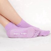Scoby - Yogasokken - Sportsokken - Yoga - Antislip - Sokken - Yogasok - Teensokken - Pilates Socks - 36-40 - Lila