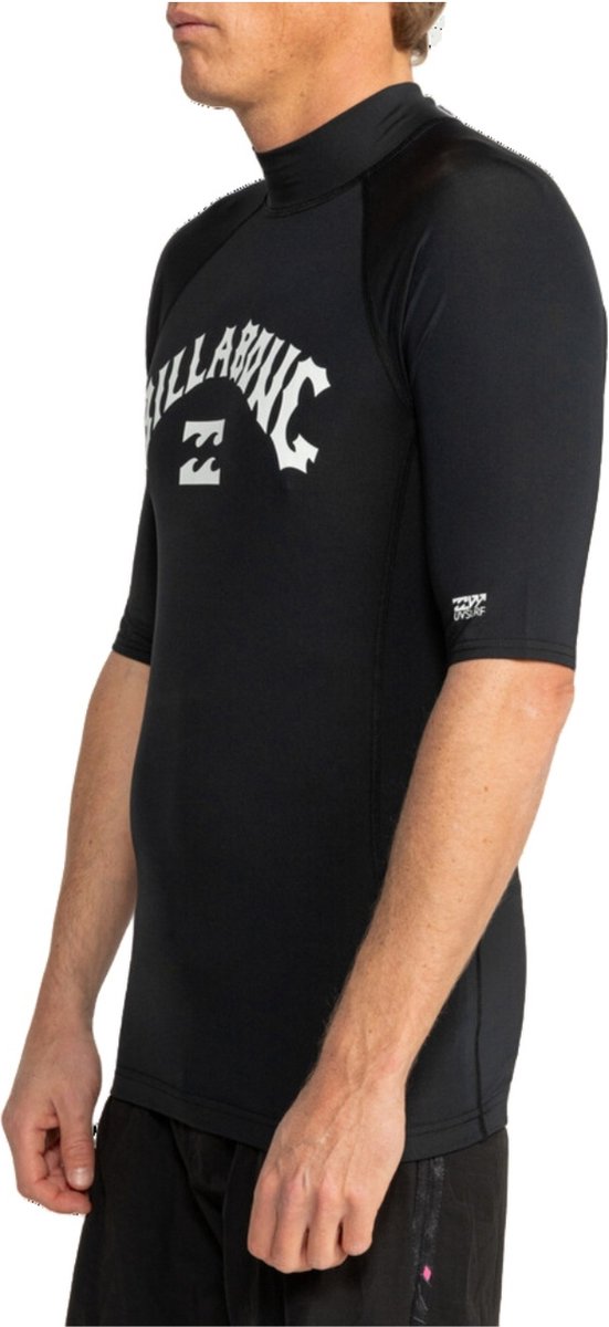Billabong Heren Logo Surf Short Sleeve Lycra Vest - Bl