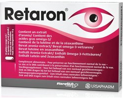 Retaron® - Oogvitamine voor behoud van gezichtsscherpte - Met Omega 3 (DHA & EPA), Vitamine C en E, Zink en Selenium en Aronia en andere essentiële micronutriënten - 90 capsules, 1 per dag