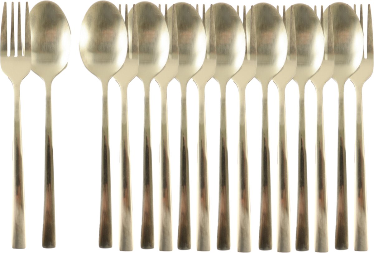 OTIX Gebaksvorkjes - Theelepels - Taartvorkjes - Set van 16 - Kleine - Lepels - Vorken - Bestekset