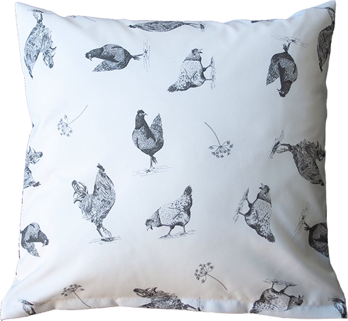 Kussens woonkamer - 45×45 cm - Moederdag cadeautje - kippen grijs - Kussenhoes met verborgen ritssluiting en kussen - landelijke decoratie - woonkamer decoratie - sierkussenhoes - Pasen decoratie