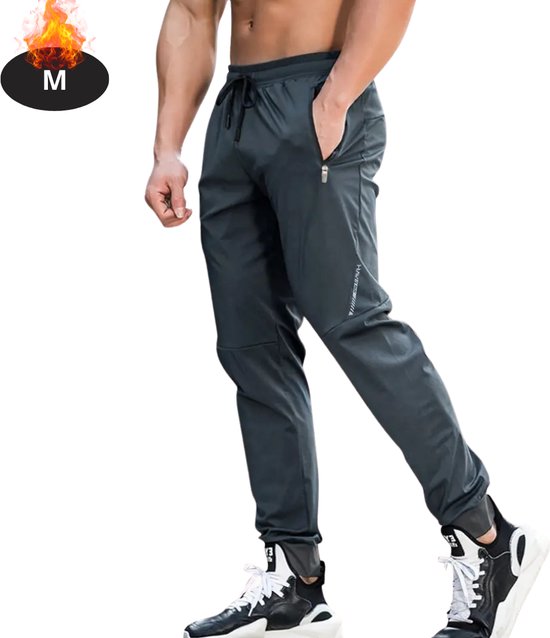 Bovista Trainingsbroek Heren - Sportbroek - Trainingsbroek Lang - Trainingspak - Sportkleding - Donkergrijs - M