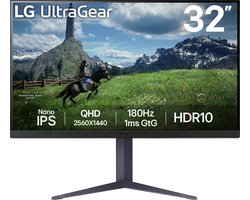 LG UltraGear 32GS85Q-B - QHD Nano IPS Gaming Monitor - 180hz - 32 inch