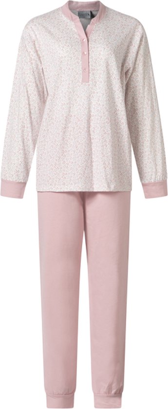 Lunatex - Dames pyjama katoen - print roze - maat XL