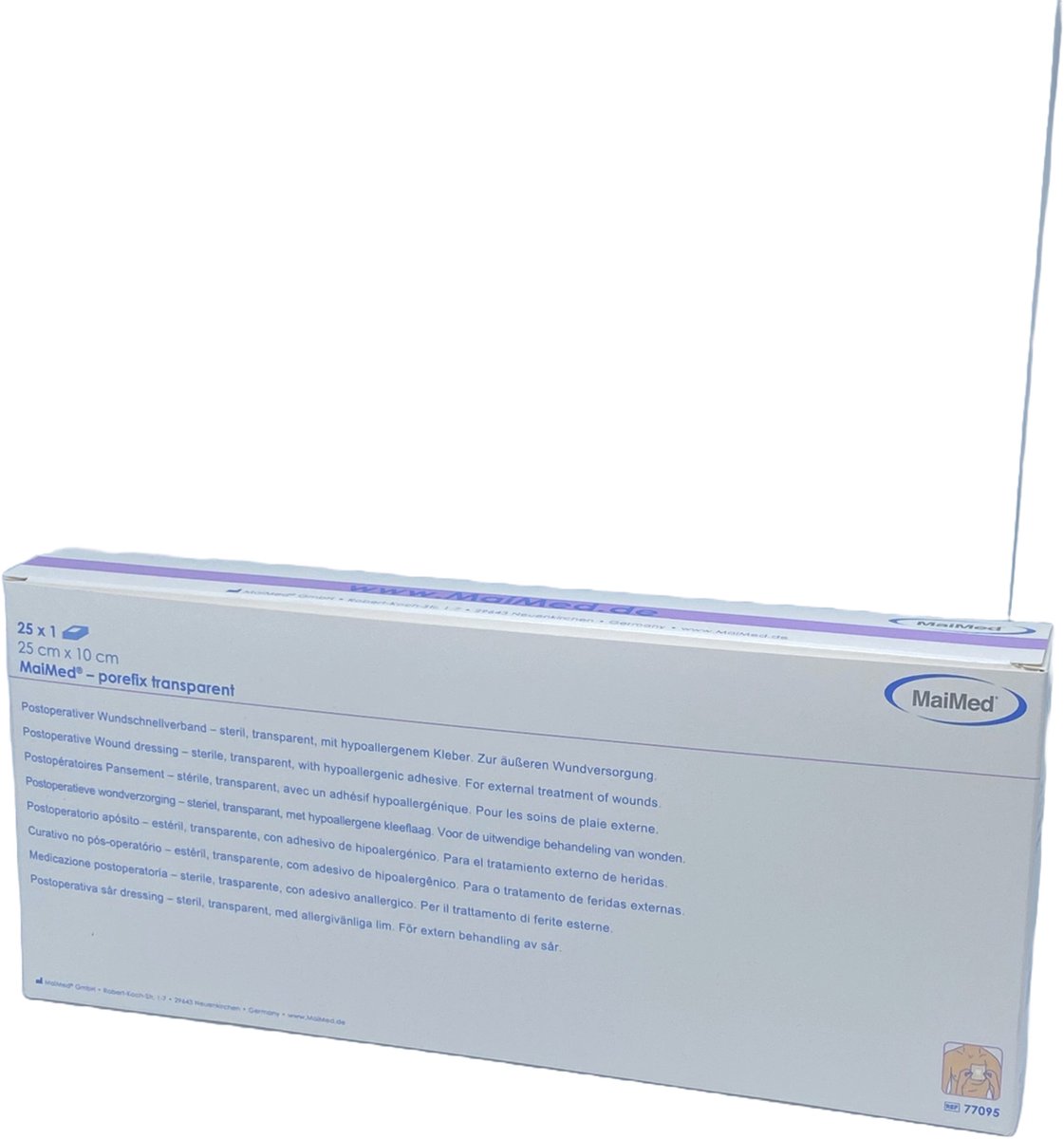 Goedkoopste Maimed porefix transparante waterproof pleister 20cm x 10 cm (per stuk steriel verpakt 25 stuks