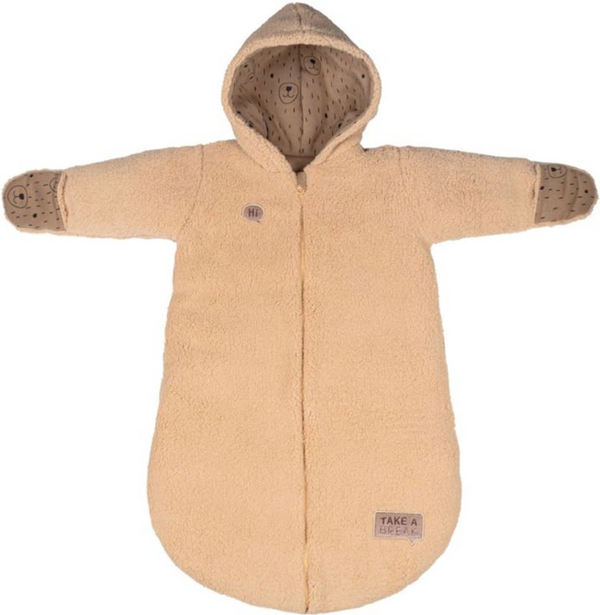 LULU Gezellige Babyslaapzak – biscuit | voor baby's van 6-12 maanden