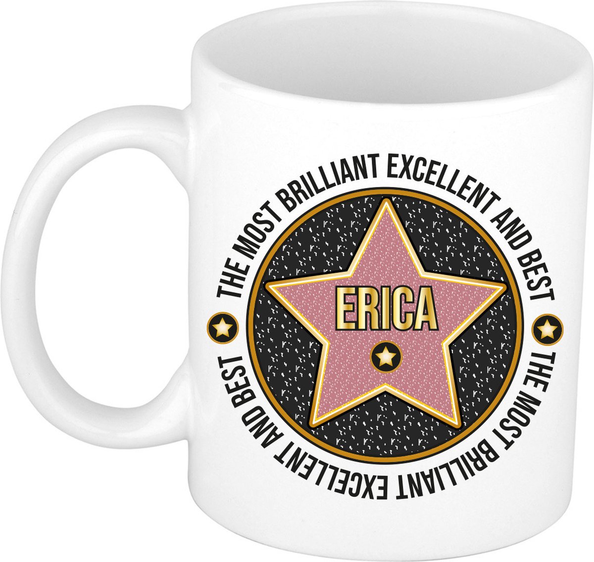 Bellatio Decorations Naam mok Erica - wit - Most Brilliant - keramiek - 300 ml - collega beker - cadeau