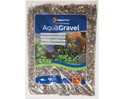 SuperFish Aqua Grind Vulcano aquariumgrind 2-5 mm | zwart-grijs | 4 kg | bodembedekking