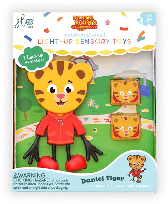 Glo pals Light-Up Character Daniel Tiger Badspeelgoed GP-FIN-CHAR-DTIGEER van Glo Pals — afbeelding 2