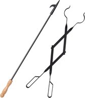 Lexium Haardset - Openhaard set - Openhaard gereedschap - Pook - Asschep - Haardtang - Haardset voor houtkachel