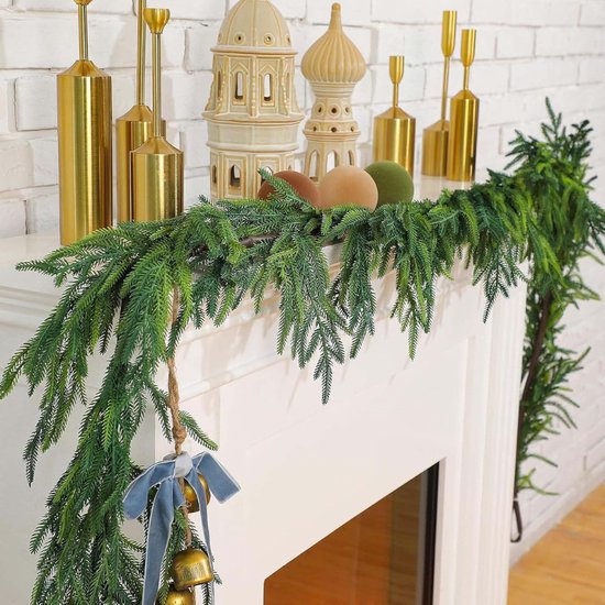 Christmas Cedar Garland - Real Touch Kunstmatige Faux Pine, gelaagd
