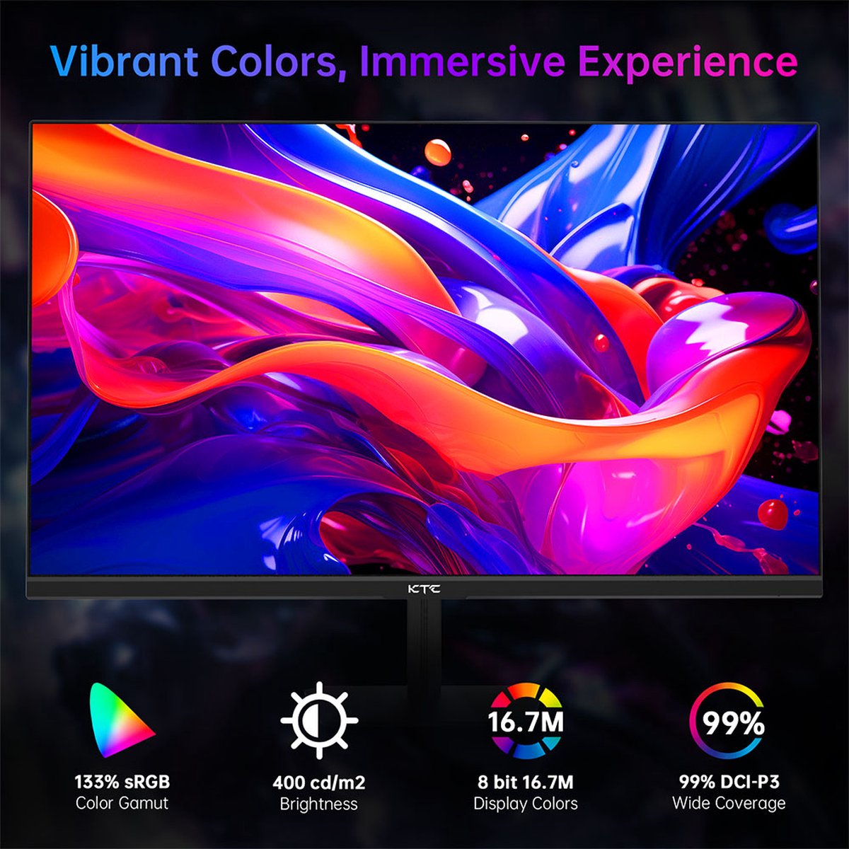 KTC H24F8 Gaming Monitor 23,8” Full HD 1920x1080 Fast IPS 180Hz 1ms HDR10 FreeSync Low Blue Light - Afbeelding 4