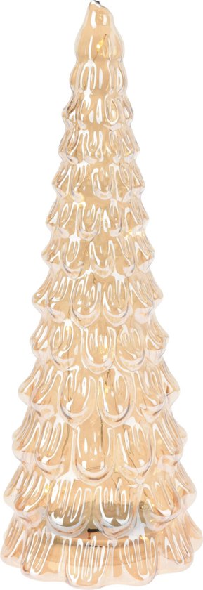 Sapin de Noël en Verres avec décoration LED, 24 cm