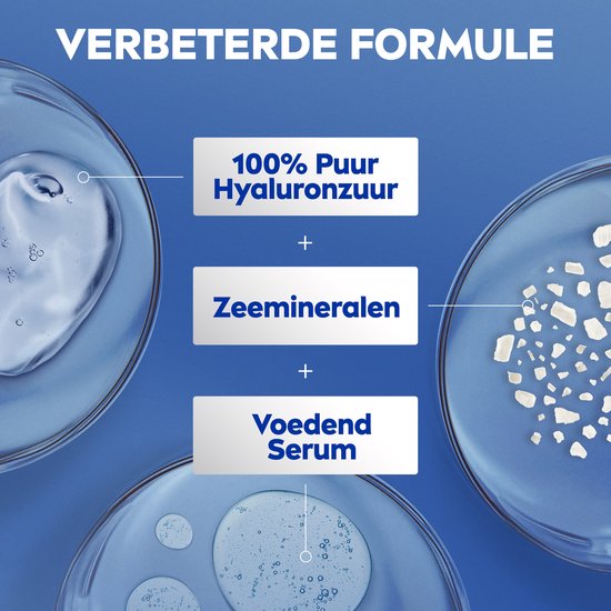 Verbeterde formule: 100% Puur Hyaluronzuur, Zeemineralen en Voedend Serum.