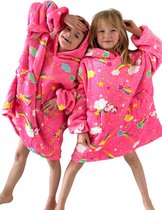 Oversized Deken Hoodie voor Kinderen, Meisjes Jongens Sherpa Fleece Knuffel Capuchon Draagbare Deken Sweatshirt Tieners, Pompoen, One Size