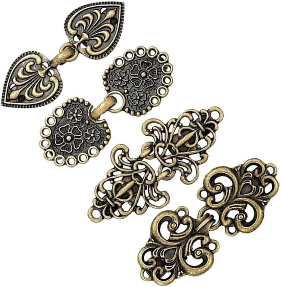 Foto: 4 stuks broche clip vestklem vestsluiting vestclip dames vestsluiting dames vestspeld vestclip clip met haakje broche blouse gebreide jas jurken jas antislip vaste gesp 4 stijlen
