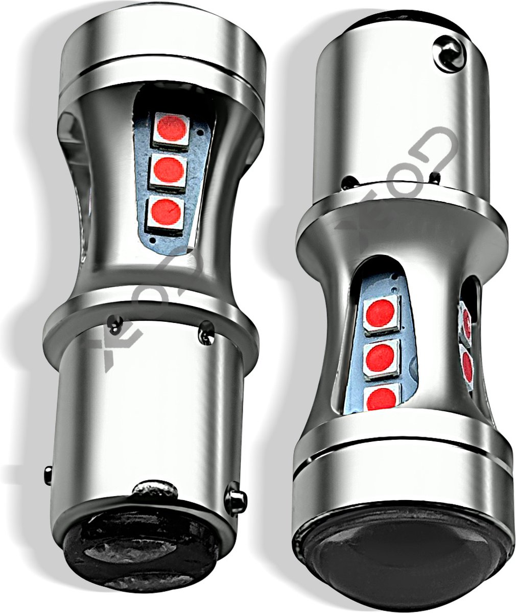 XEOD Pro Line Lampen set – P21/5W BAY15D 1157 LED – Rood licht canbus - Interieurlicht - Achterlicht - Ambiant light – 2 stuks