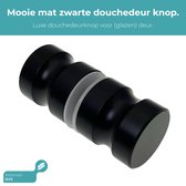 Glas Douchedeur Handgreep Kierr® Grasp Zwart RVS - Ronde Douchedeurknop - Glas Douchedeur Handgreep deur knop - Badkameraccessoire Montagemateriaal