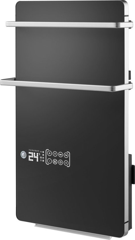 Tesy Convector - Badkamer kachel - Zwart - Gehard glas - 2000W - (36-42 m³)