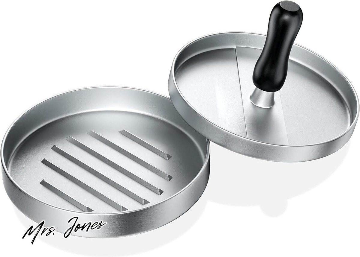 Mrs. Jones Hamburgerpers Gegoten Aluminium 11 cm Binnendiameter Grootste Hamburgerpers .