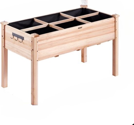 vidaXL Teakhouten Plantenbak - Verhoogd - 100x50x50 cm - Duurzaam - Uniek vidaXL Teakhouten Plantenbak - Verhoogd - 100x50x50 cm - Duurzaam - Uniek
