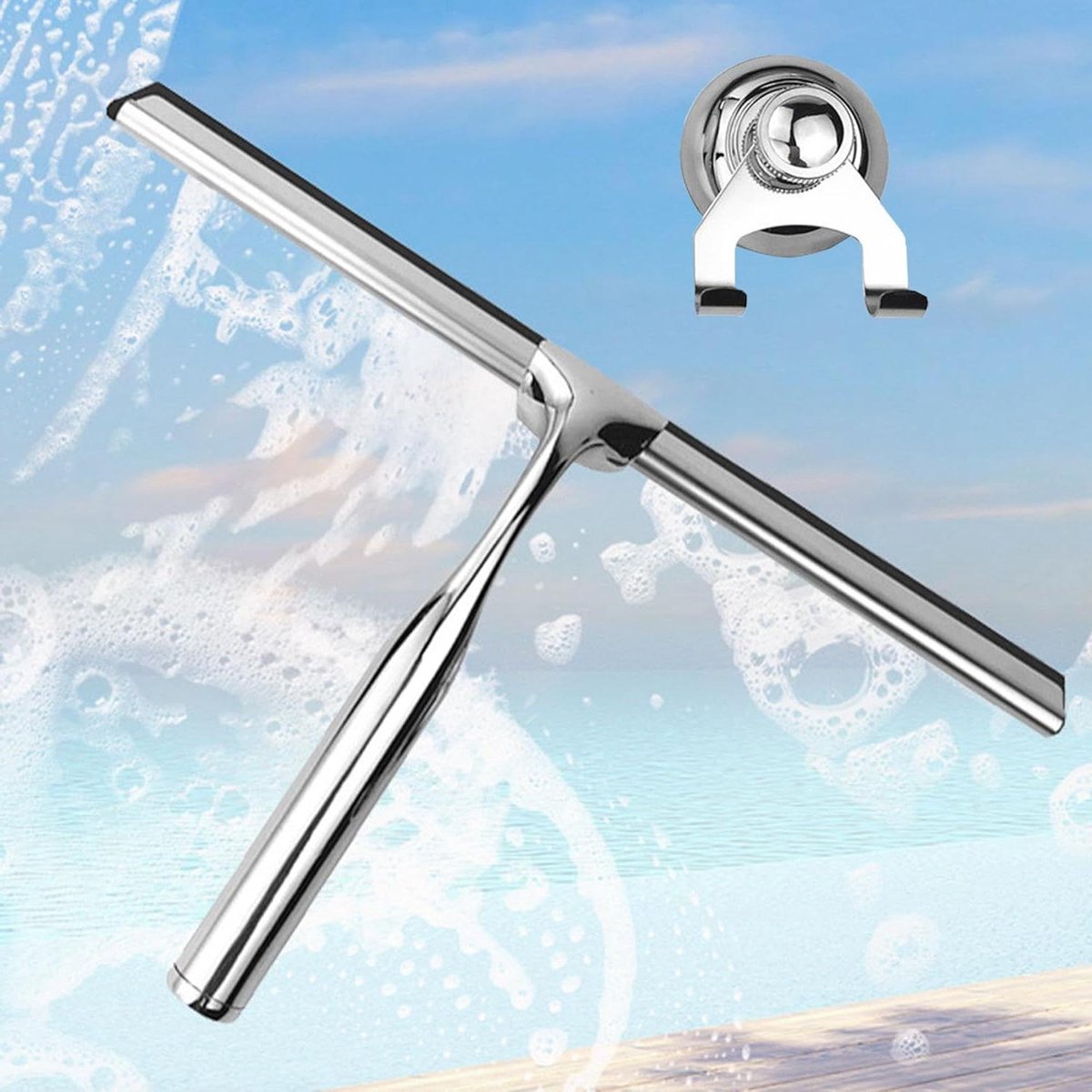 Goedkoopste Venster Squeegee Douchereiniger voor Douche Glazen - Badkamer Venster Spiegel Wiper met Haakhouder