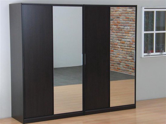 Kaja schuifdeurkast 4-deurs met spiegel bol.com