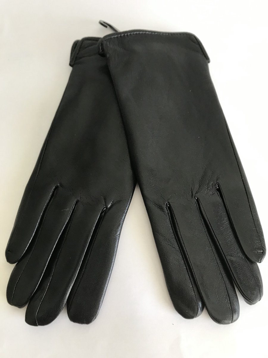 Handschoenen Dames - Herfst - Winter - Chique - PU Leer 100% - Black - One Size - Elegant - Touch Screen - Sinterklaas - Kerstmis - Verjaardag