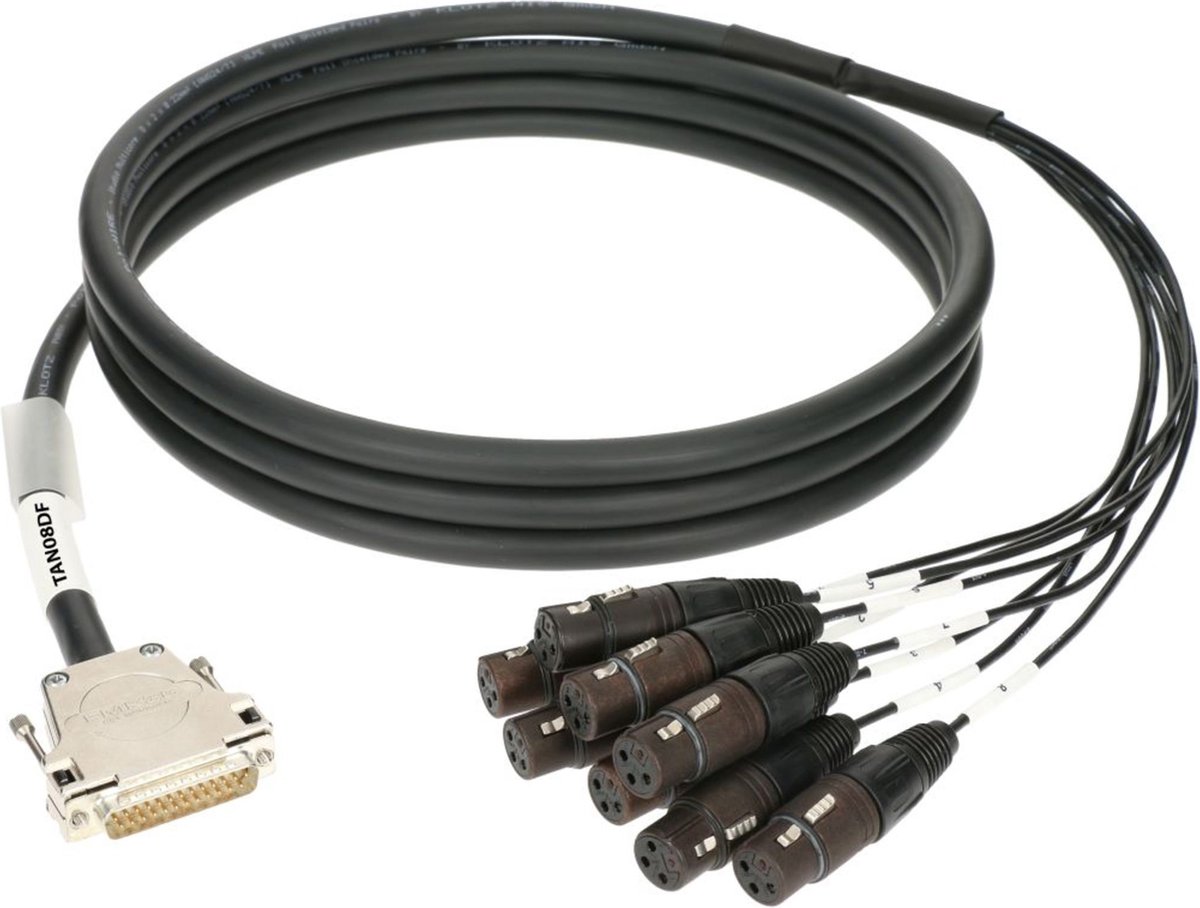 Klotz TAN08DF05.0 8-kanaals analoge studio-kabel 5 meter