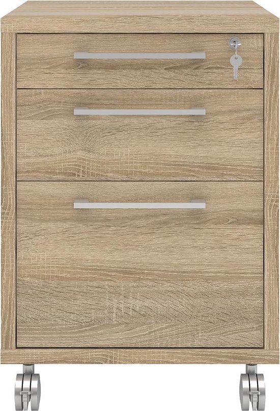 Bol Com Prisme Ladekast 3 Lades Eiken Decor