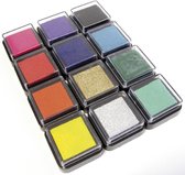 Lot de 6 tampons encreurs multicolores - 24 couleurs - Encreur pour empreintes digitales - Couleur pastel - Encre arc-en-ciel - Pour enfants, artisanat, peinture sur tissu, bricolage, cadeau (dégradé
