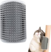 Brosse d'angle pour Chats - Brosse de massage Chats - Brosse pour chat - Brosse auto-nettoyante pour Chats - Brosse murale de Massage pour Chats - Brosse de toilettage Chats - Grijs - 1 pièce