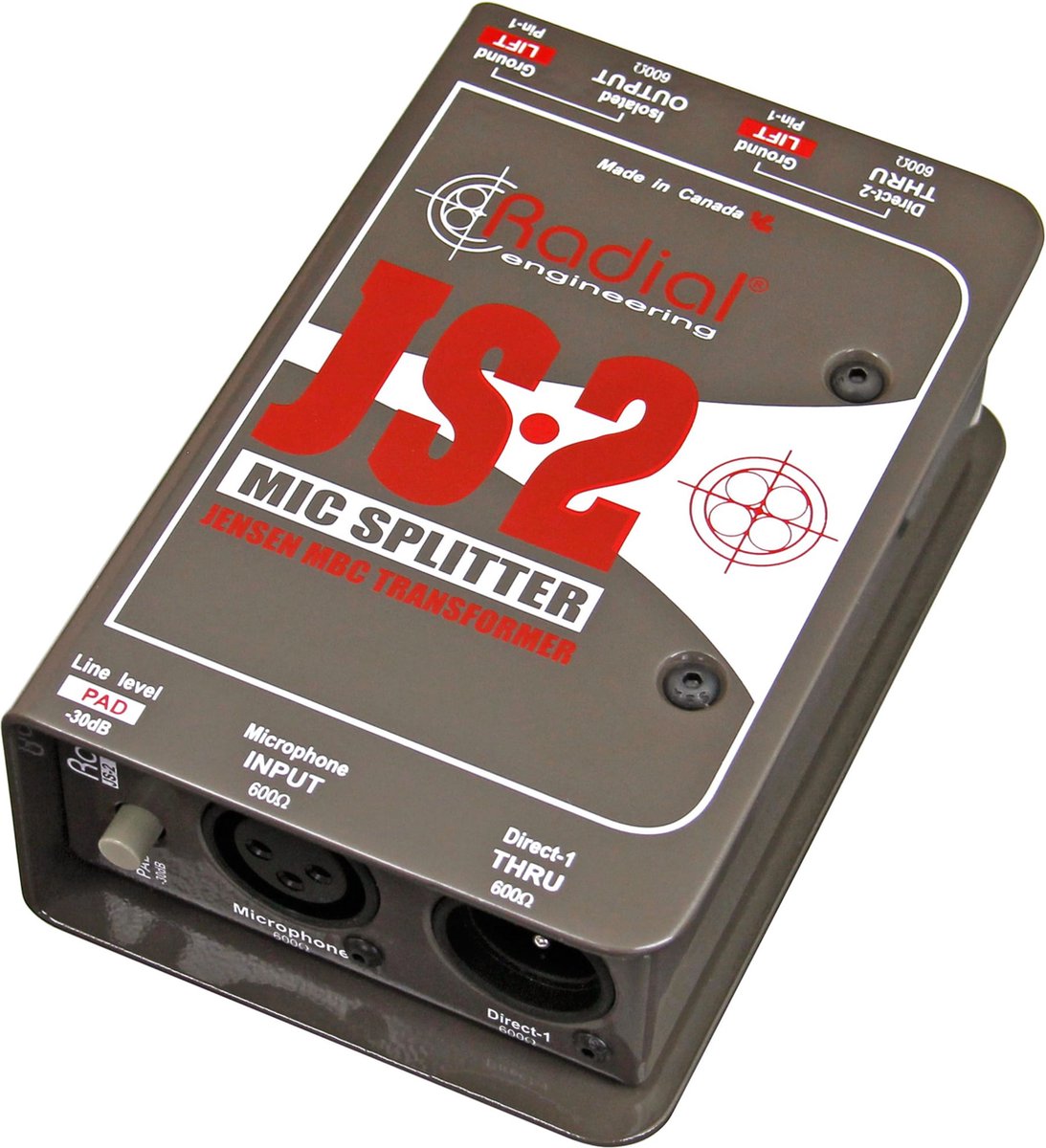 Radial JS-2 microfoonsplitter - Signaalsplitter