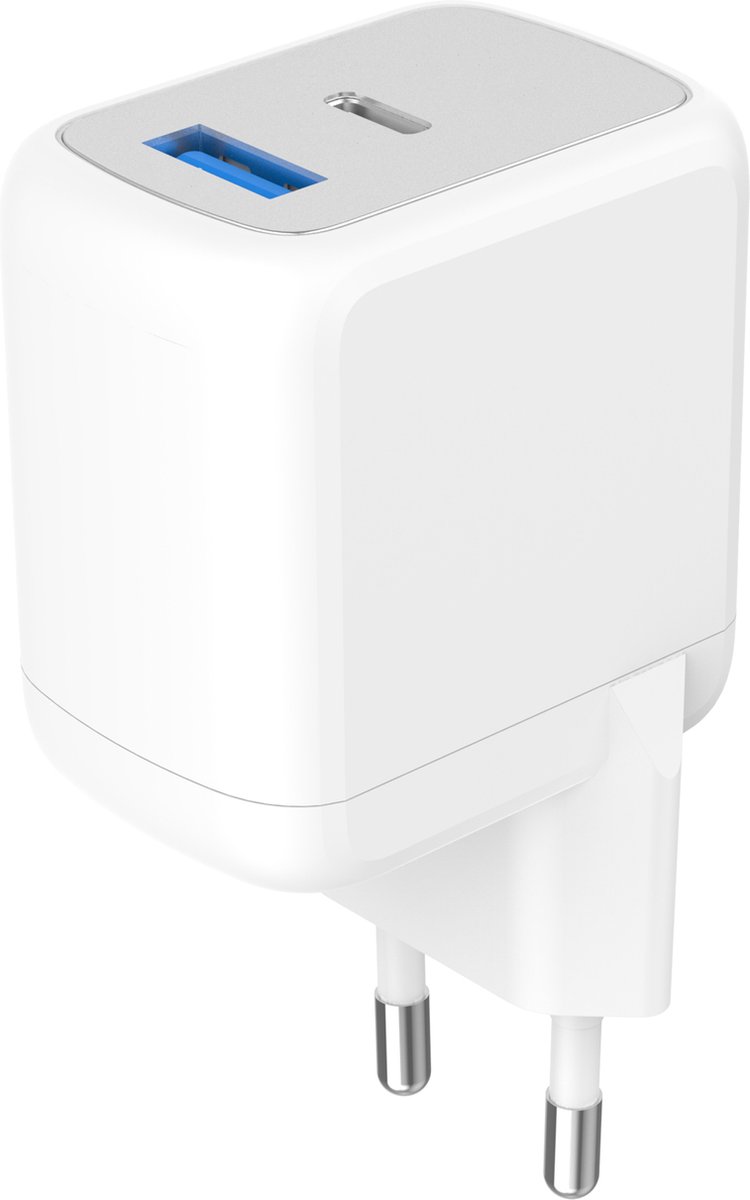 BeHello Oplader 25W GaN met 2 poorten (USB-C en USB-A) wit