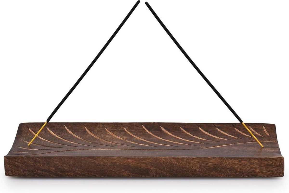 Goedkoopste Grote houten wierookhouder - handgemaakte asvanger voor aromatherapie