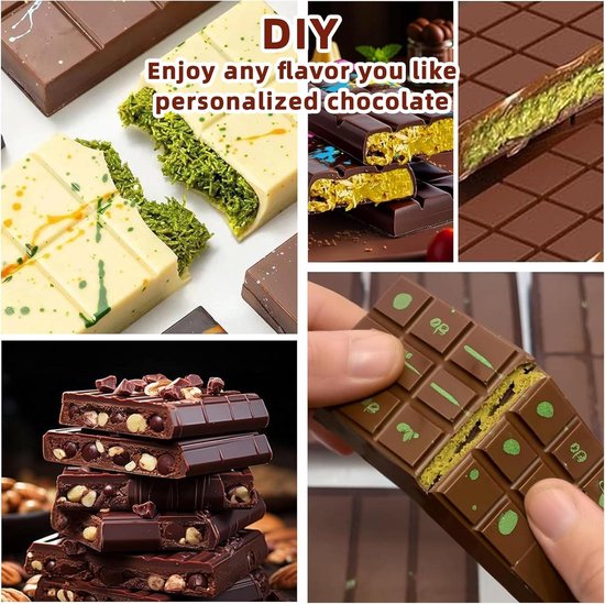 Moules Sans BPA Lot De 4 Moules à Chocolat Profonds En Silicone - Pour Tablettes Géantes, Bonbons Et Pralines Moule à Chocolat Silicone Professionnel