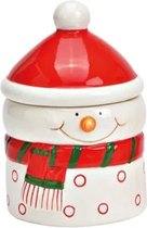 Pot de rangement bonhomme de neige de Noël avec chapeau comme couvercle