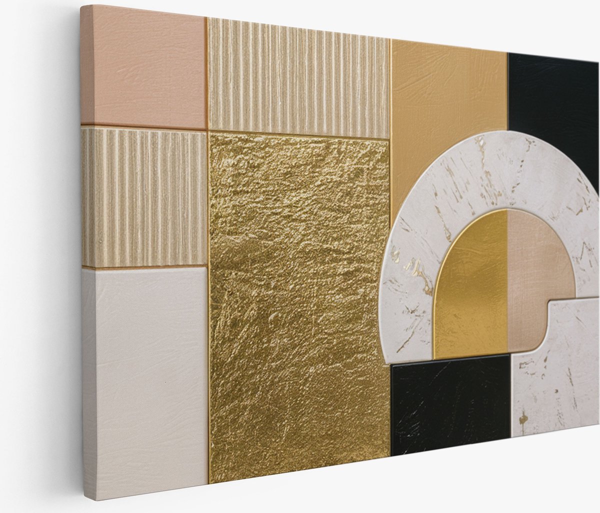 Saammp Muurcirkel Hout - Schotse Hooglander Koe in een bos met zonsondergang - Dieren - Natuur - Ø 80 - Wandcirkel - Wanddecoratie Cirkel - muurdecoratie Woonkamer - Slaapkamer decoratie - Rond Schilderij