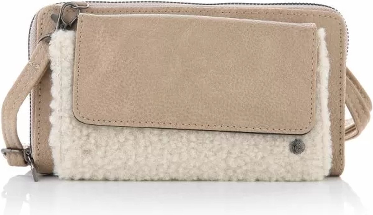 Portemonnee Teddy - Met telefoonvak - Beige