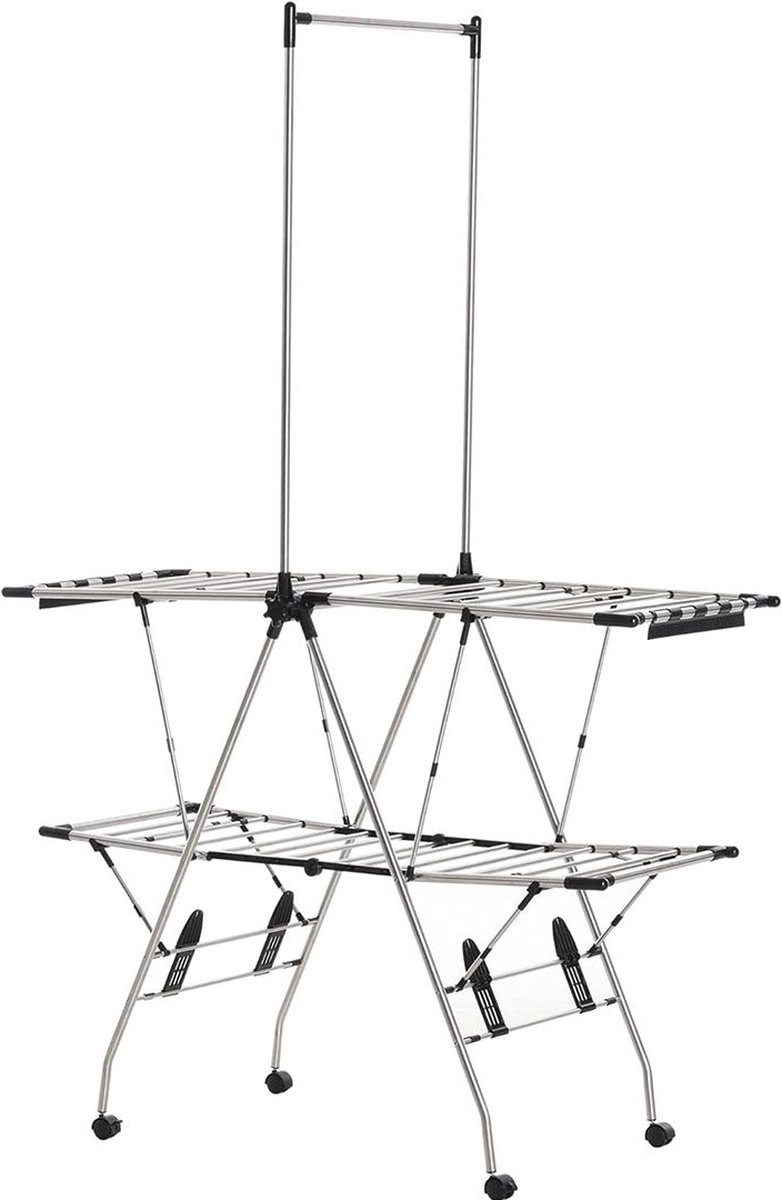 Goedkoopste White-label® Wasrek Inklapbaar - Droogrek Staand - Wasdroger - Roestvrij Staal