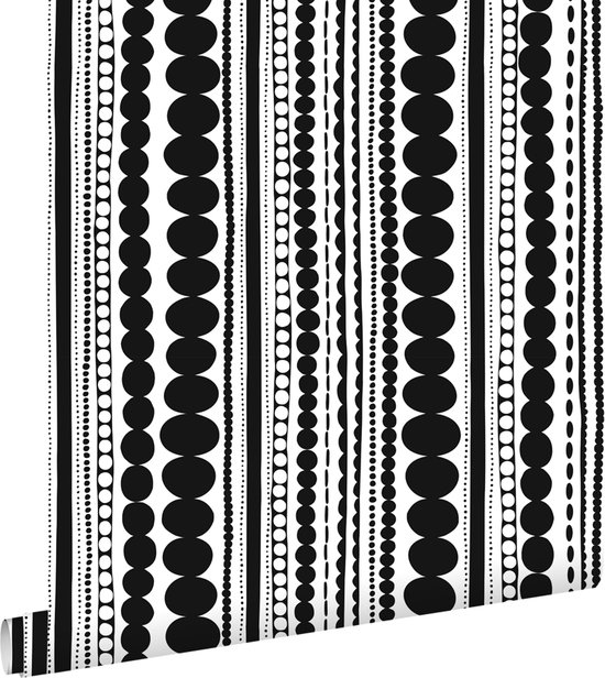 Perles de papier peint intissé HD noir et blanc - 138838 de ESTAhome