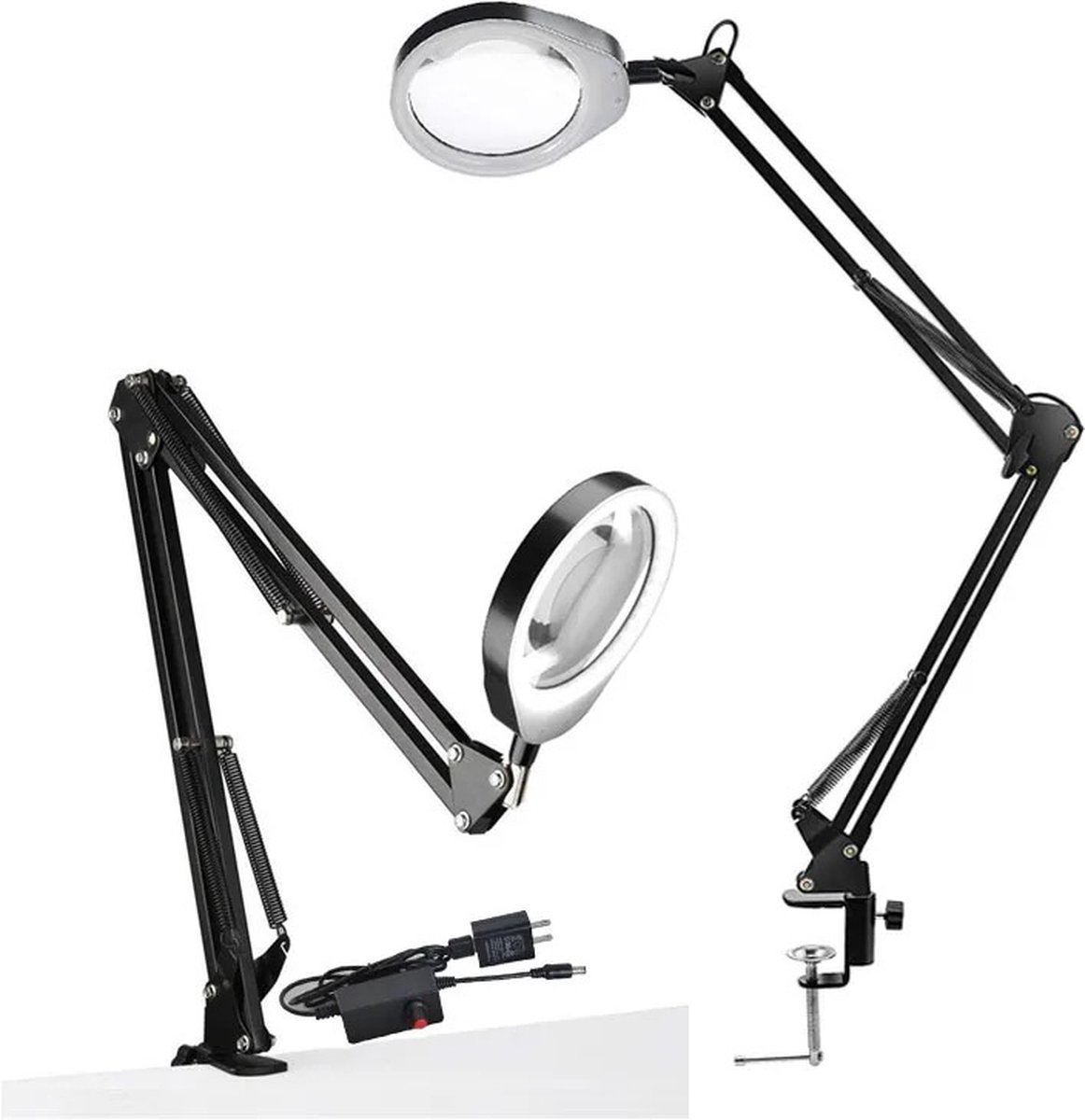 Vergrootglas met Licht - Vergrootglas - Bureaulamp - Led Verlichting - 5x Vergrotende Glas - USB - Head Touch Control - 64 Led Lampen - Zwart