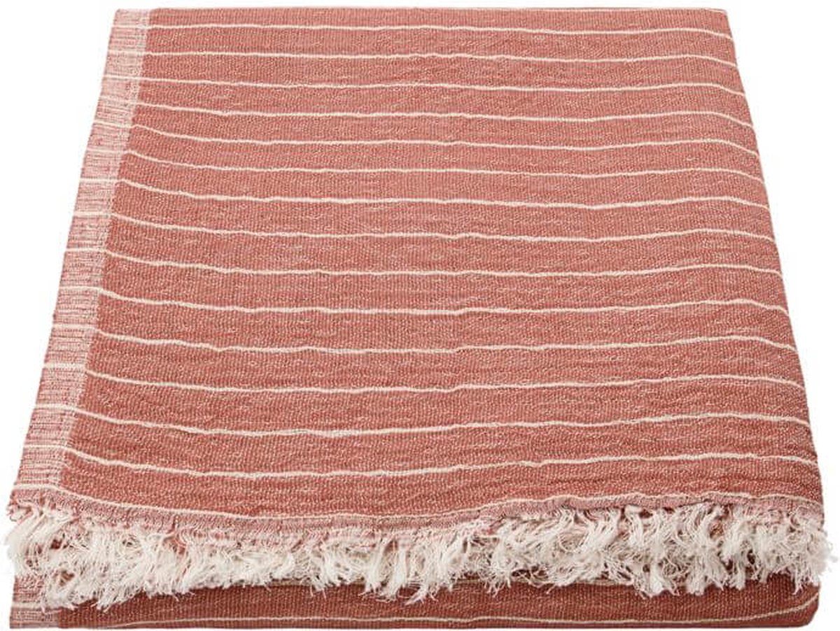 Plaid Alice stripe Dusty Berry 200x140cm