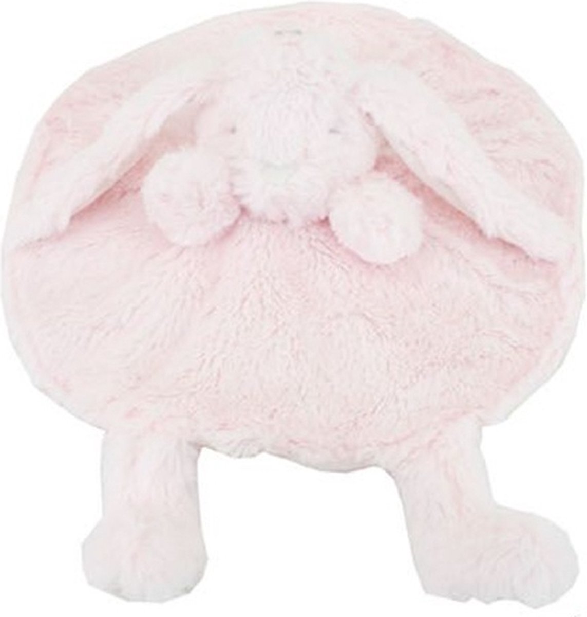 Knuffeldoekje baby en peuter – Kraamcadeau - Knuffeldoek met konijn als dierenvriendje – rond 30x30 cm - Roze - Knuffelzacht